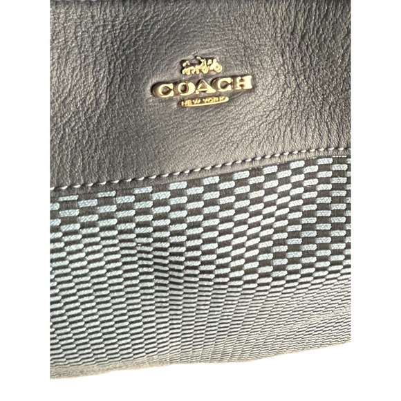 Authentic Coach Lexy Woven Leather Canvas Shoulder Bag - Picture 3 of 16